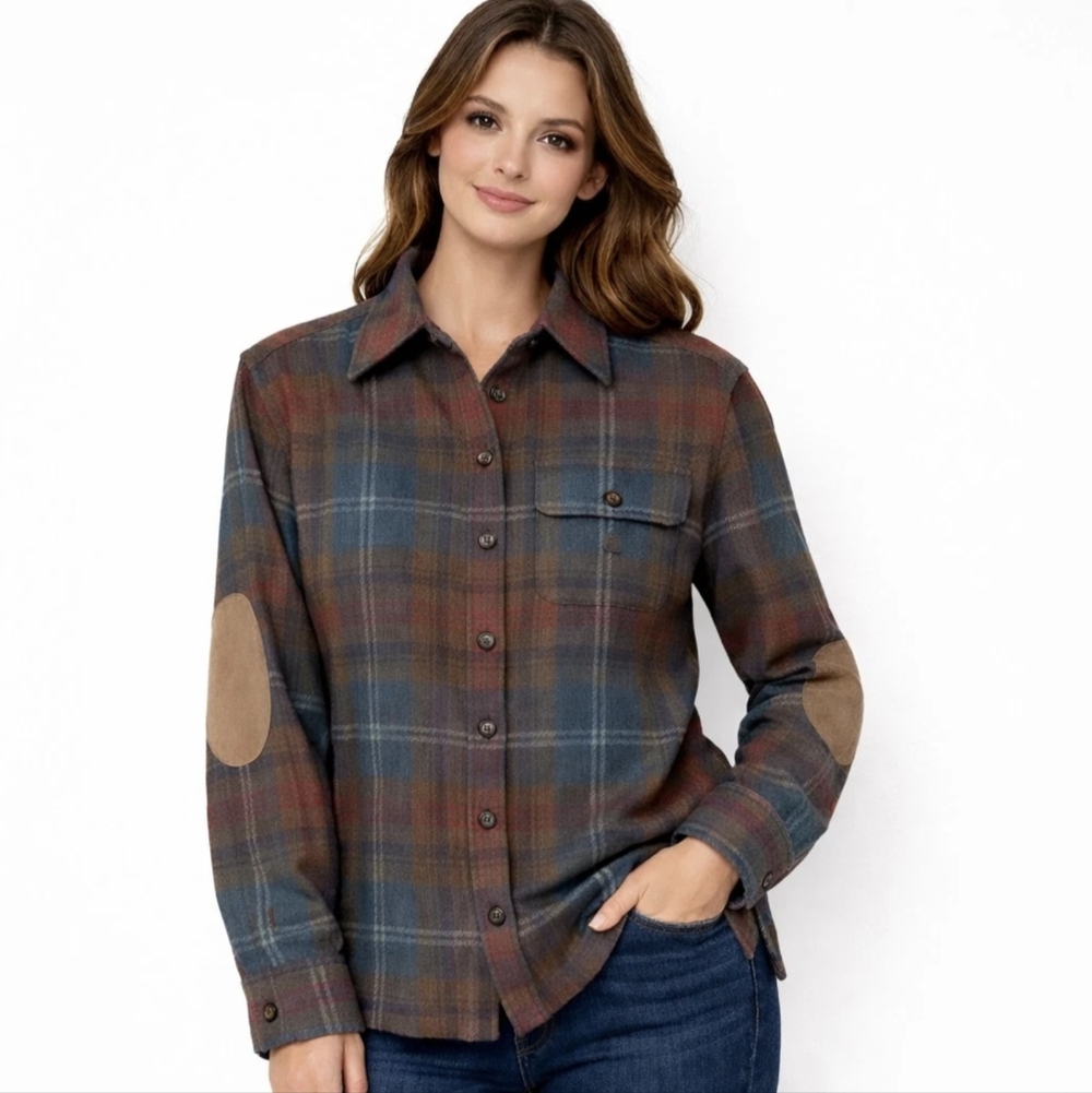 Vintage Style Lauren Ralph Lauren Wool Plaid Shirt Jacket Petite S